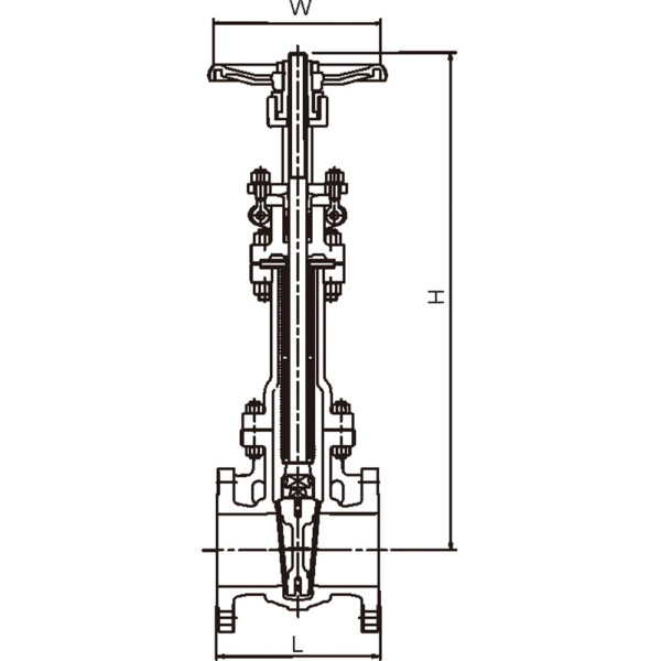 DIN STANDARD BELLOW SEALED GATE VALVE Data Dimension