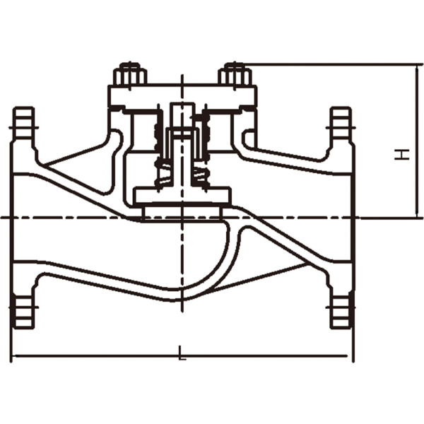 DIN STANDARD LIFT CHECK VALVE Data Dimension