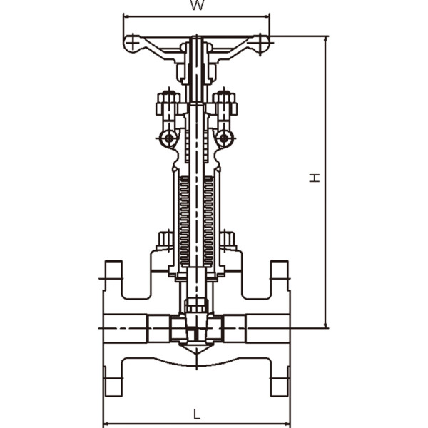 LOW TEMPERATURE BELLOWS GATE VALVE Data Dimension